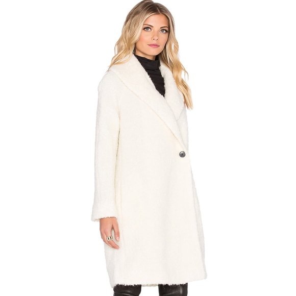 Vince Fuzzy Knit Boucle Coat - Picture 3 of 7